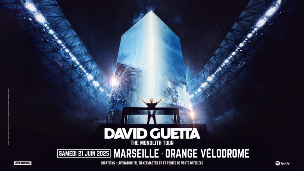 DAVID GUETTA THE MONOLITH TOUR ARRIVES IN MARSEILLE IN 2025 SCOOPE